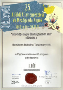 PigCare oklevél