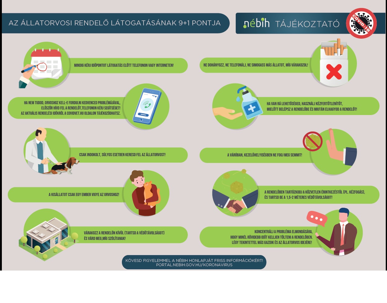 Állatorvosi rendelő látogatása NEBIH