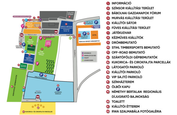 Bábolnai Gazdanapok 2023 térkép